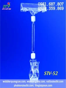 Kẹp mica 2 đầu trong suốt STV52