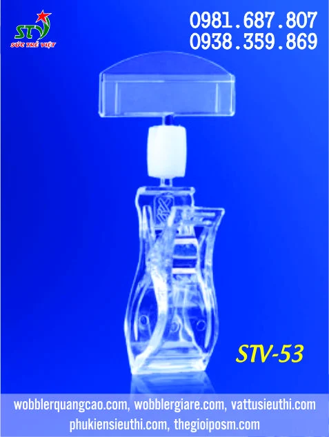 Kẹp Mica Trong Suốt Gắn Bảng Giá STV53