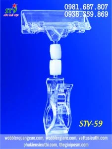 Kẹp Mica Trong Suốt Bản Rộng Gắn Bảng Giá STV59