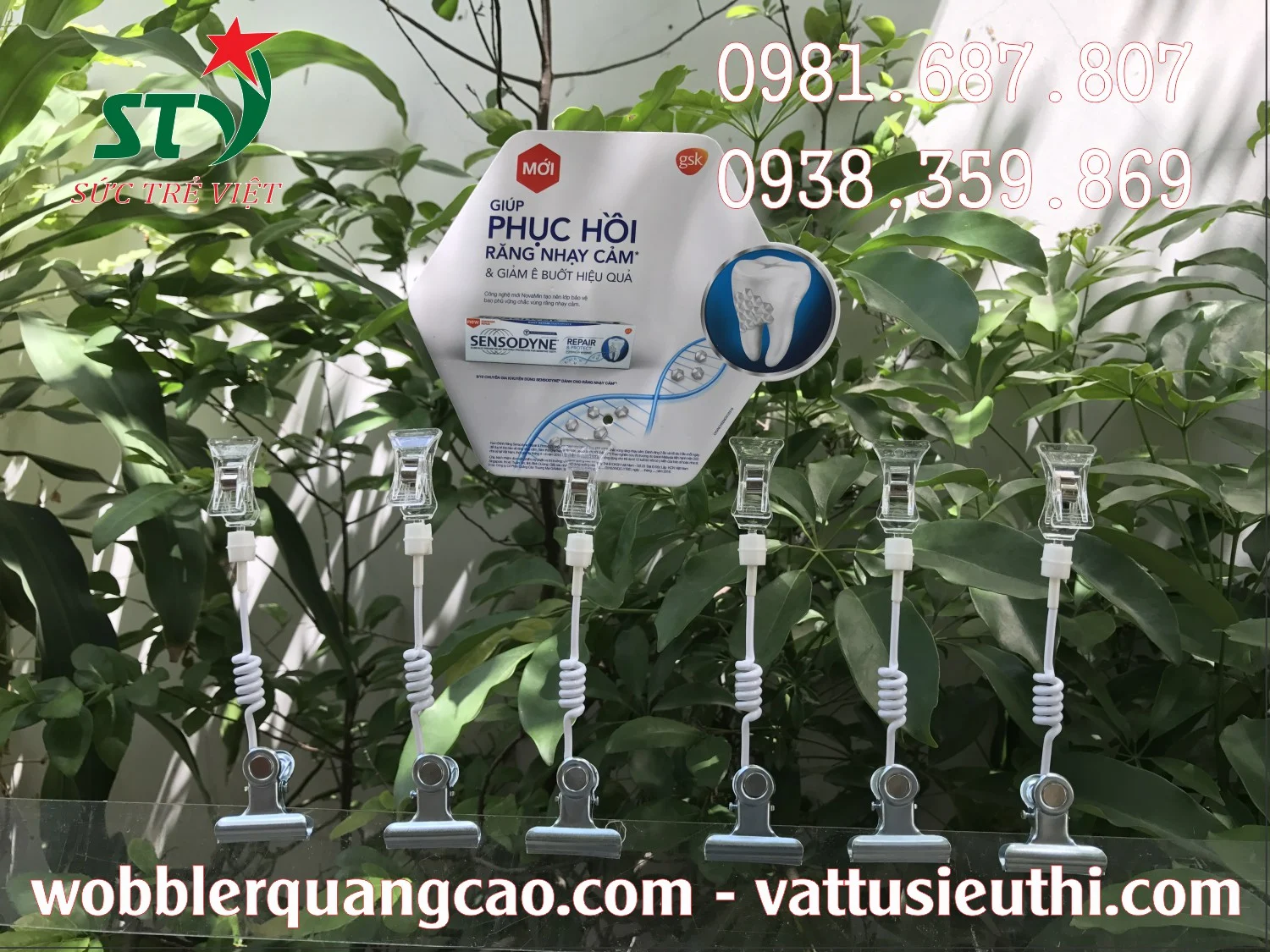 Kẹp quảng cáo lò xo 2 đầu