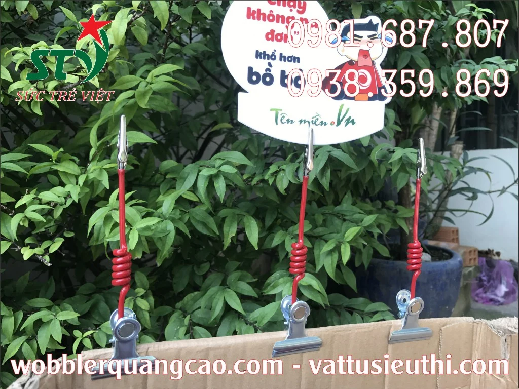 Kẹp lò xo 2 đầu quảng cáo