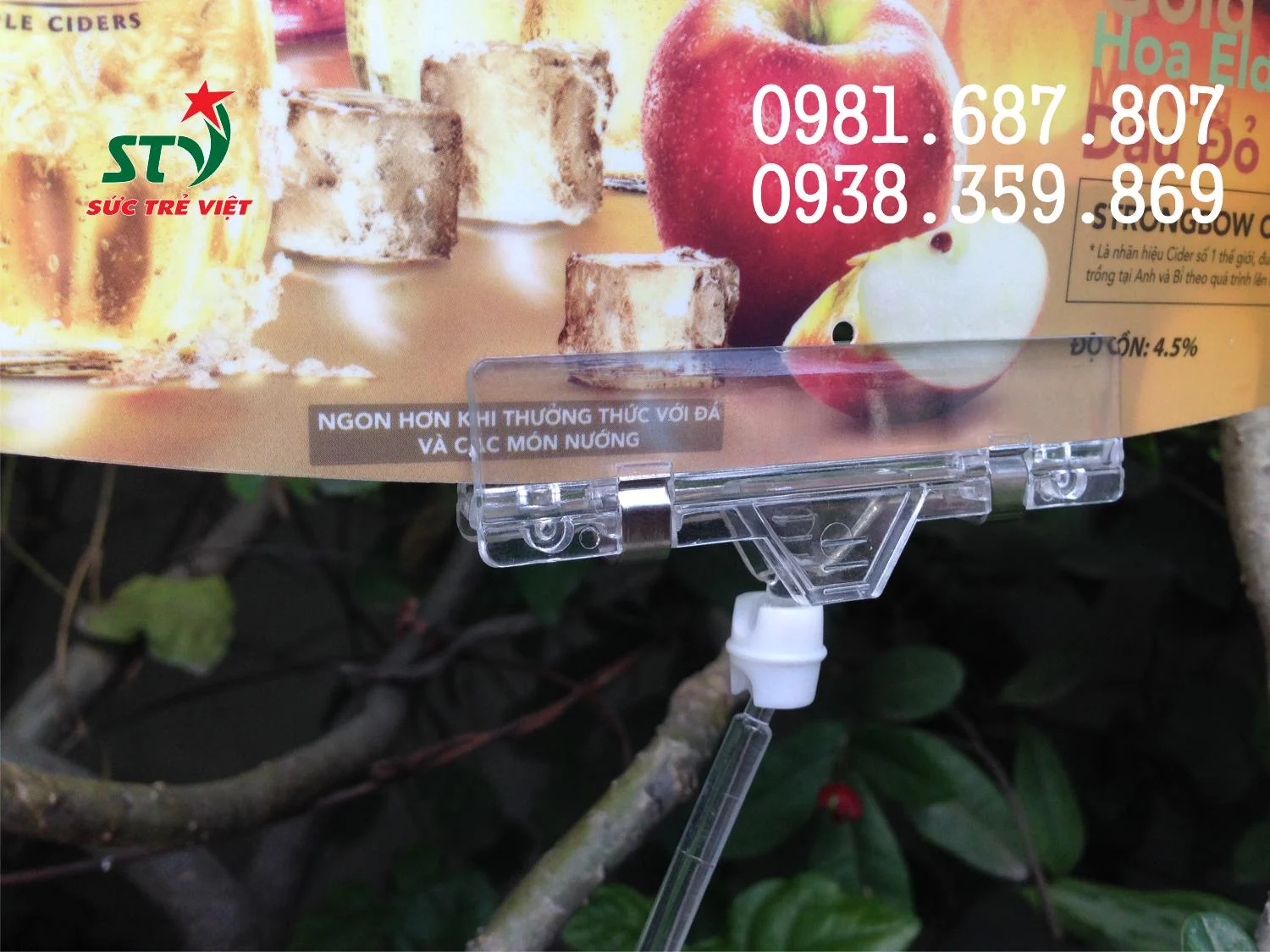 Kẹp quảng cáo mica STV51