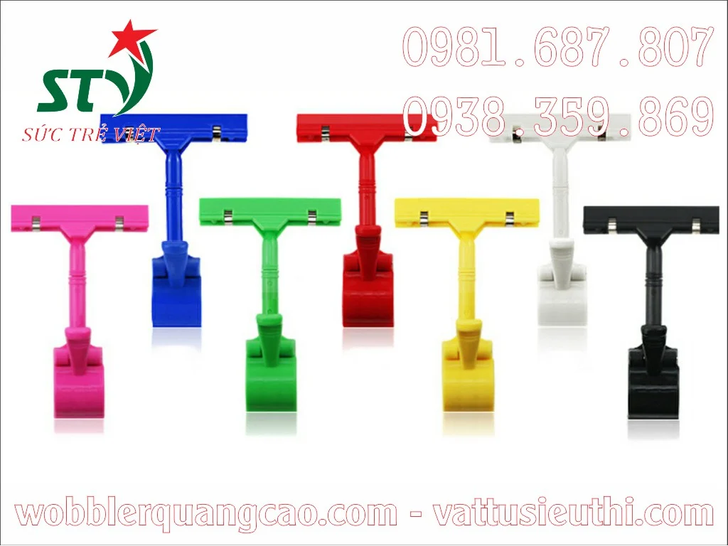 Kẹp cá sấu quảng cáo hai đầu