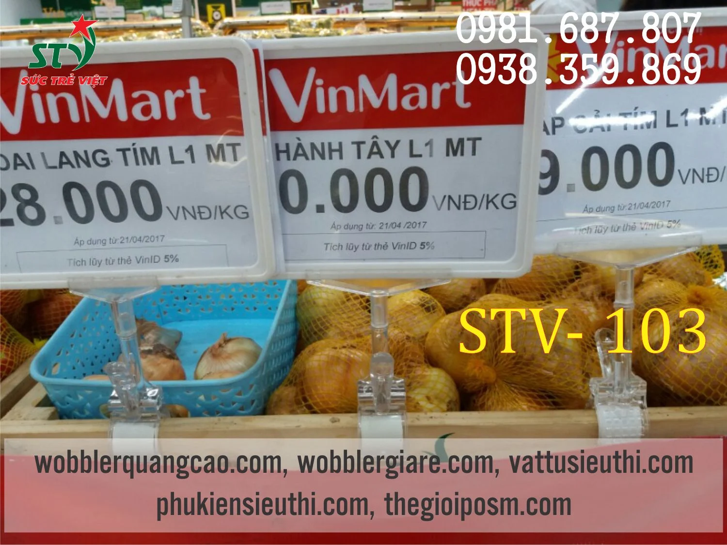 Kẹp bảng giá siêu thị
