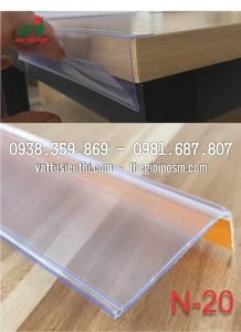 Nẹp nhựa hiển thị bảng giá N20
