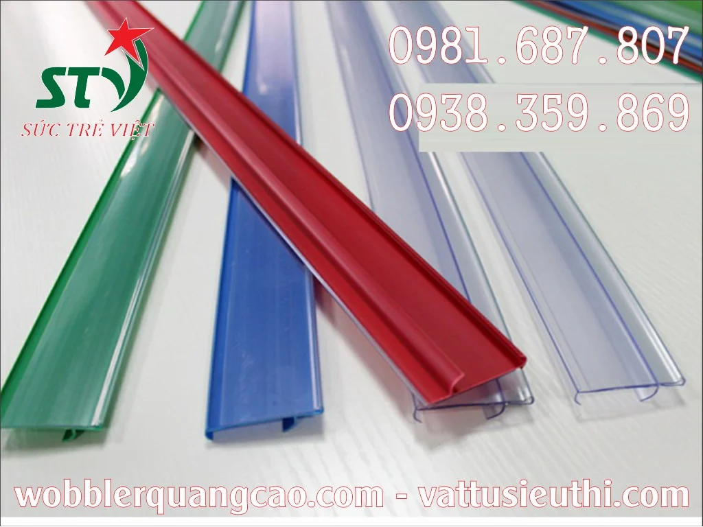 Nẹp nhựa hiển thị, nẹp siêu thị, nẹp cài giá, nẹp hiển thị bảng giá