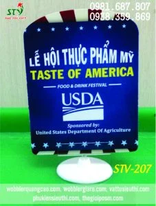 Wobbler để bàn đế nhựa STV 207