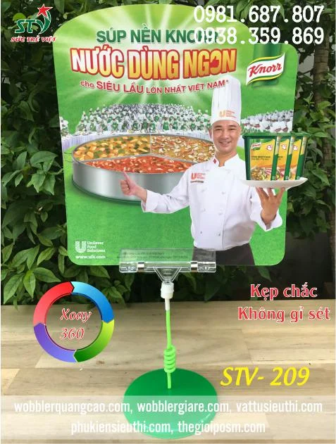Wobbler để bàn Súp Nền Knorr