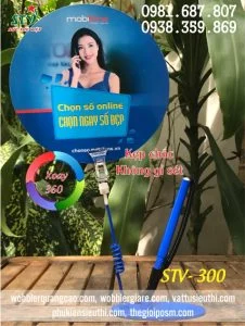 Wobbler để bàn có bút Mobifone