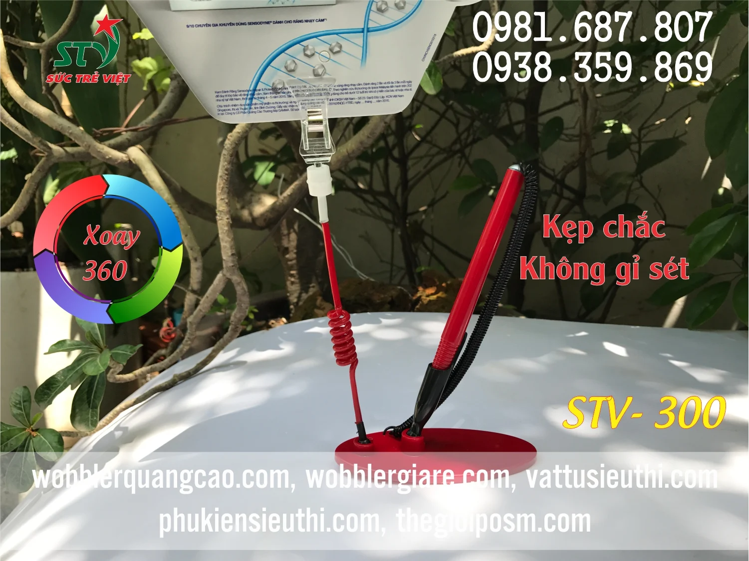 Gia công wobbler để bàn có bút
