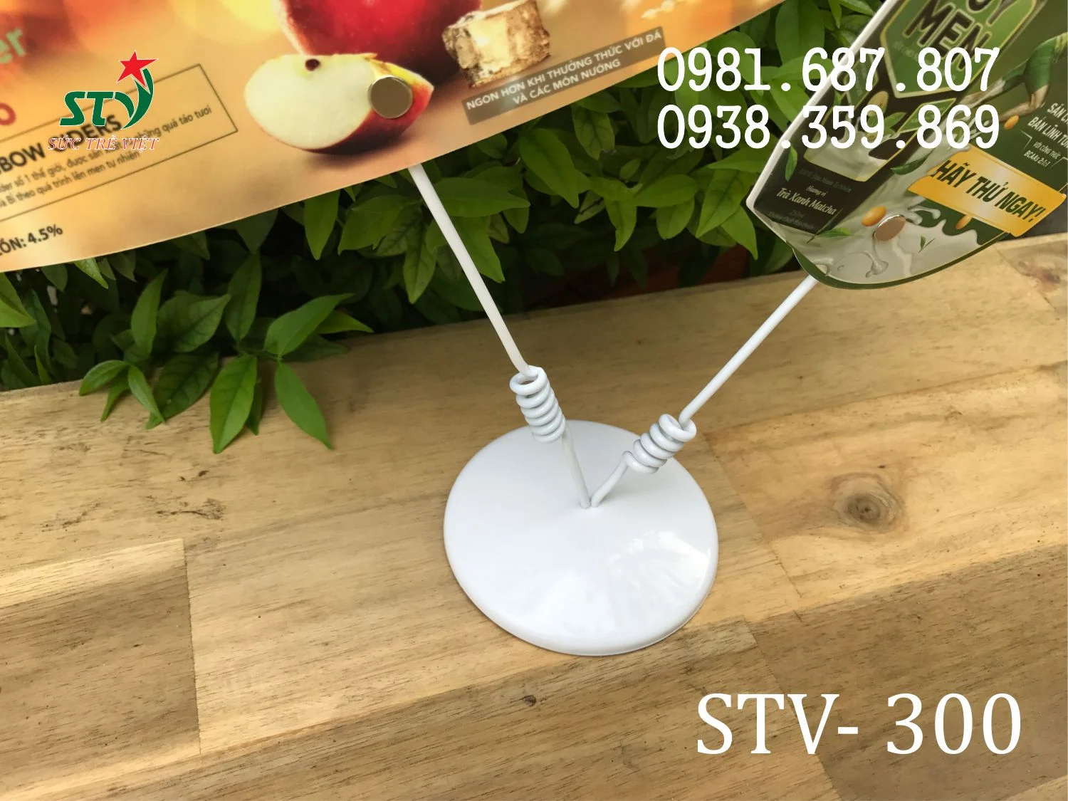 Chân đế nhựa đúc nguyên khối của Wobbler để bàn 2 nhánh STV 300