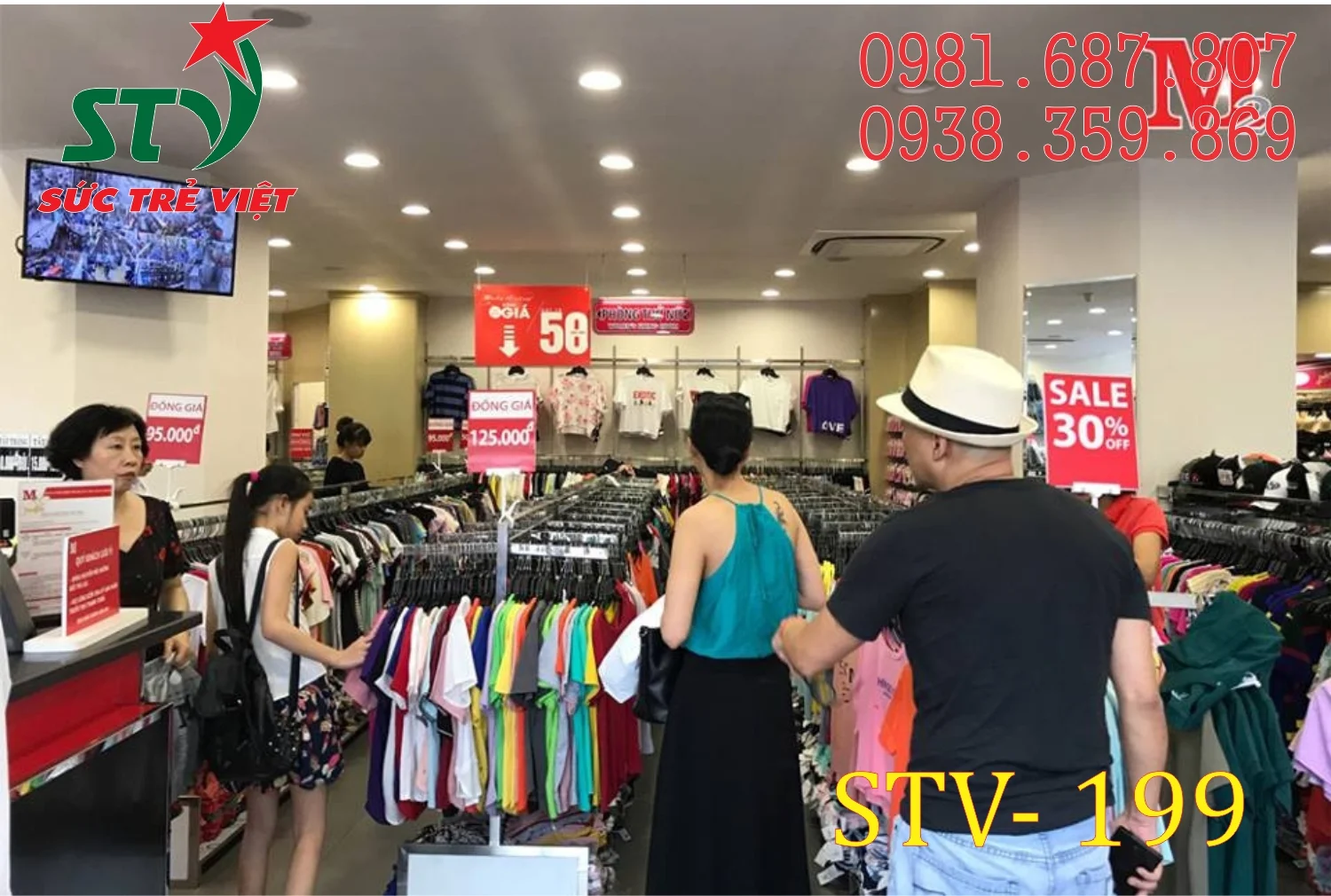 Kẹp bảng khuyến mãi cho shop quần áo và cửa hàng thời trang