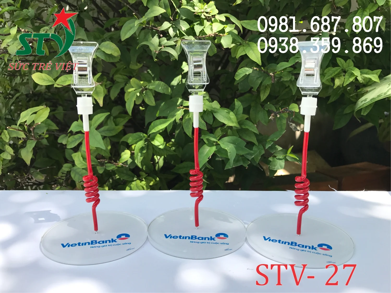 Wobbler để bàn STV27 ngân hàng VietinBank