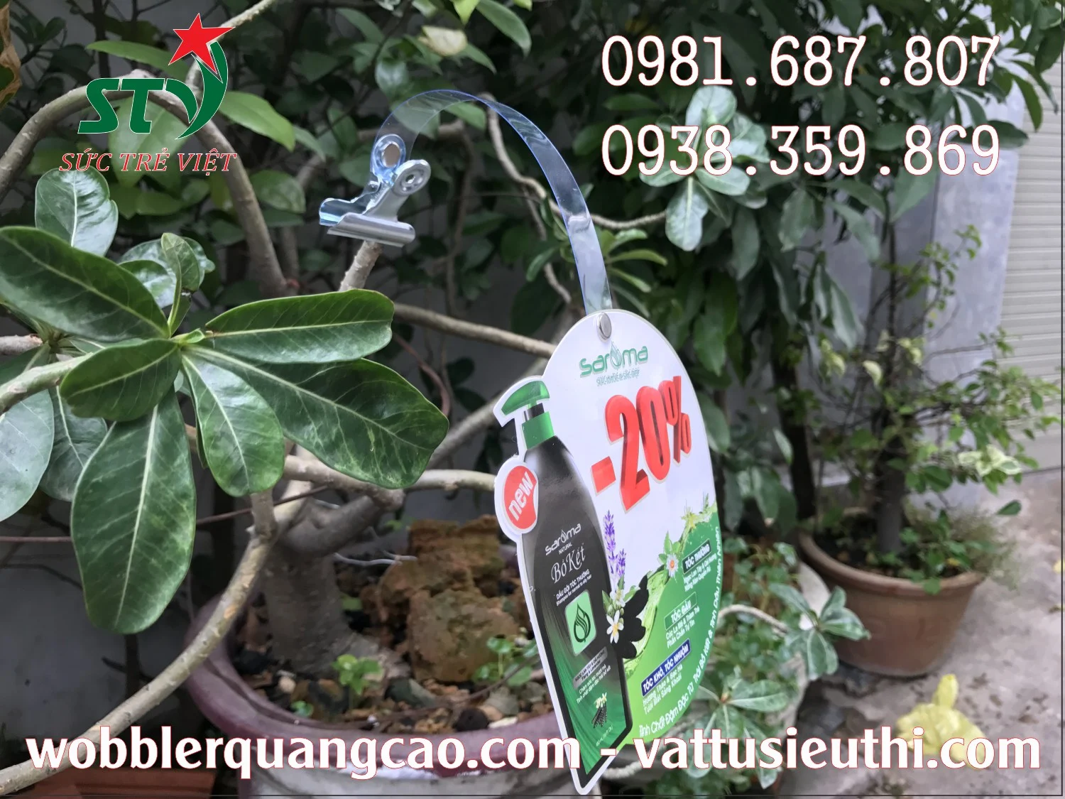 Kẹp nhựa trong STV66 và kẹp cầu nhựa quảng cáo