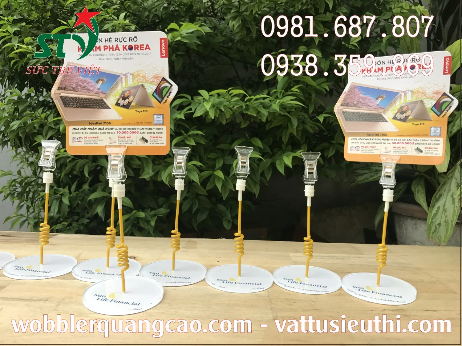 Mẫu Wobbler đế mica dùng cho chương trình quảng cáo
