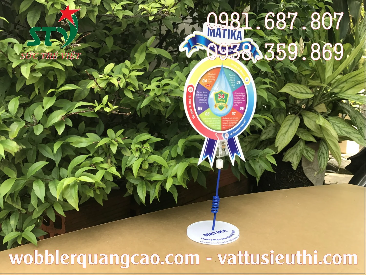 Mẫu hoàn thiện Wobbler để bàn đế mica STV29