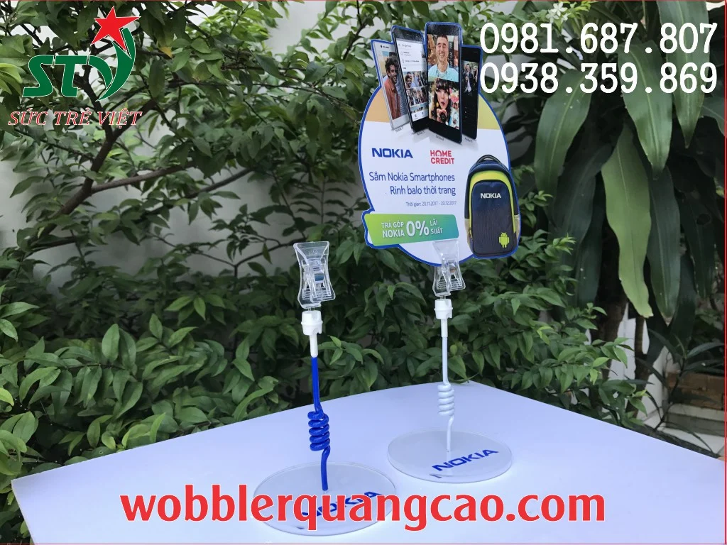 Wobbler quảng cáo Nokia giới thiệu chương trình tại điểm bán