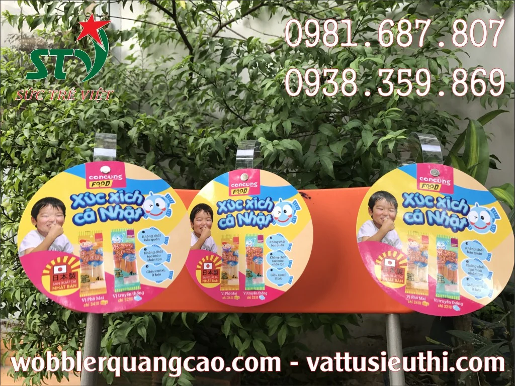 Wobbler cầu nhựa STV67 dùng để gắn bảng quảng cáo trên kệ