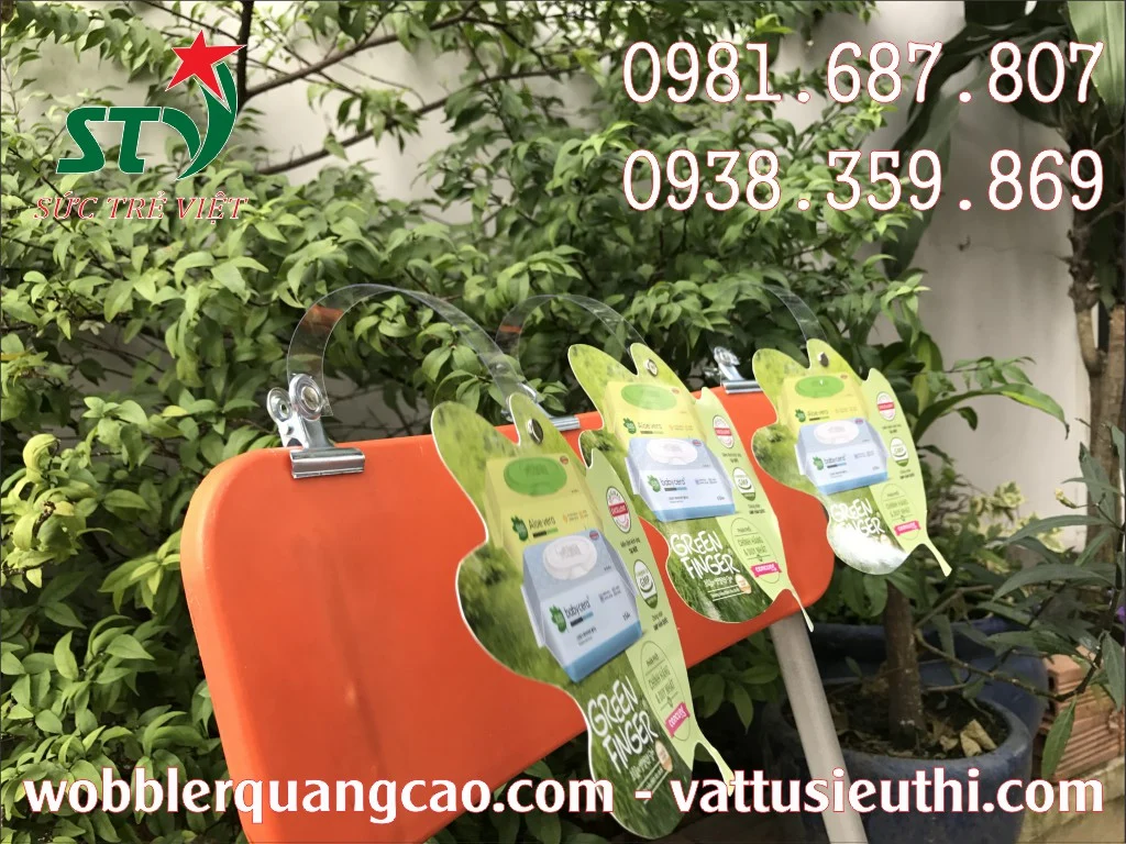Wobbler cầu nhựa STV68 thiết kế theo kích thước tờ in