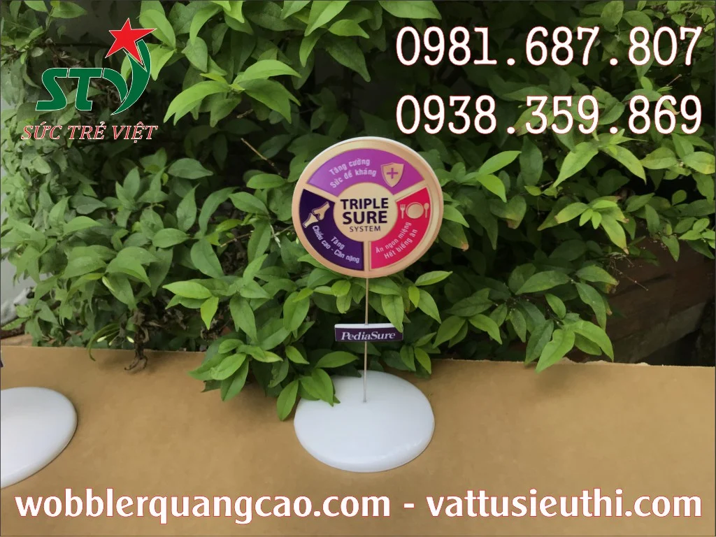 Wobbler để bàn đế nhựa STV211 chân đế nguyên khối chắc chắn