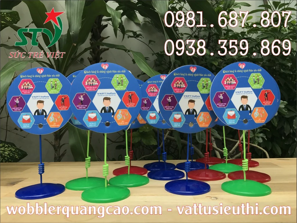 Wobbler quảng cáo đế nhựa