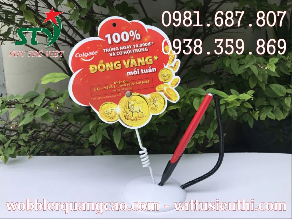 Wobbler để bàn có bút STV305