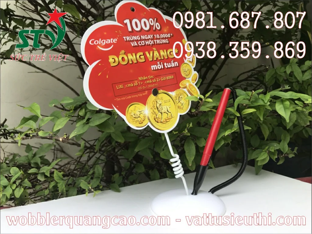 Chân đế quảng cáo có bút STV305