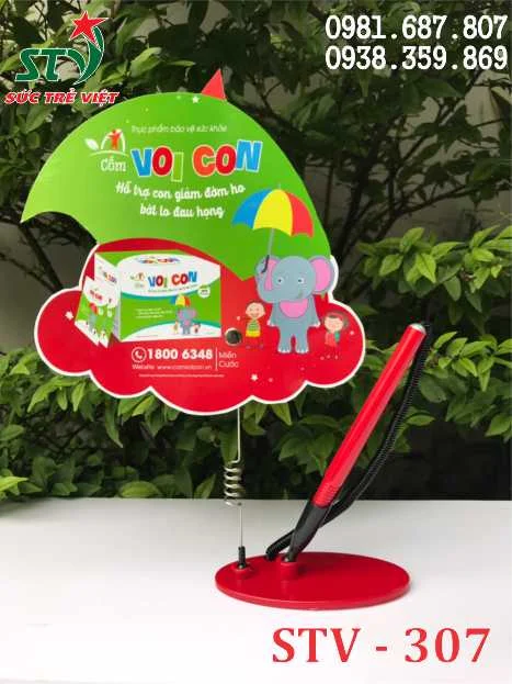 Wobbler để bàn gắn bút bi STV307