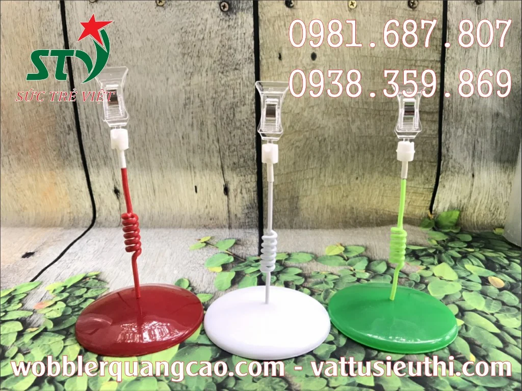 wobbler để bàn đế nhựa giá rẻ. giao hàng toàn quốc.