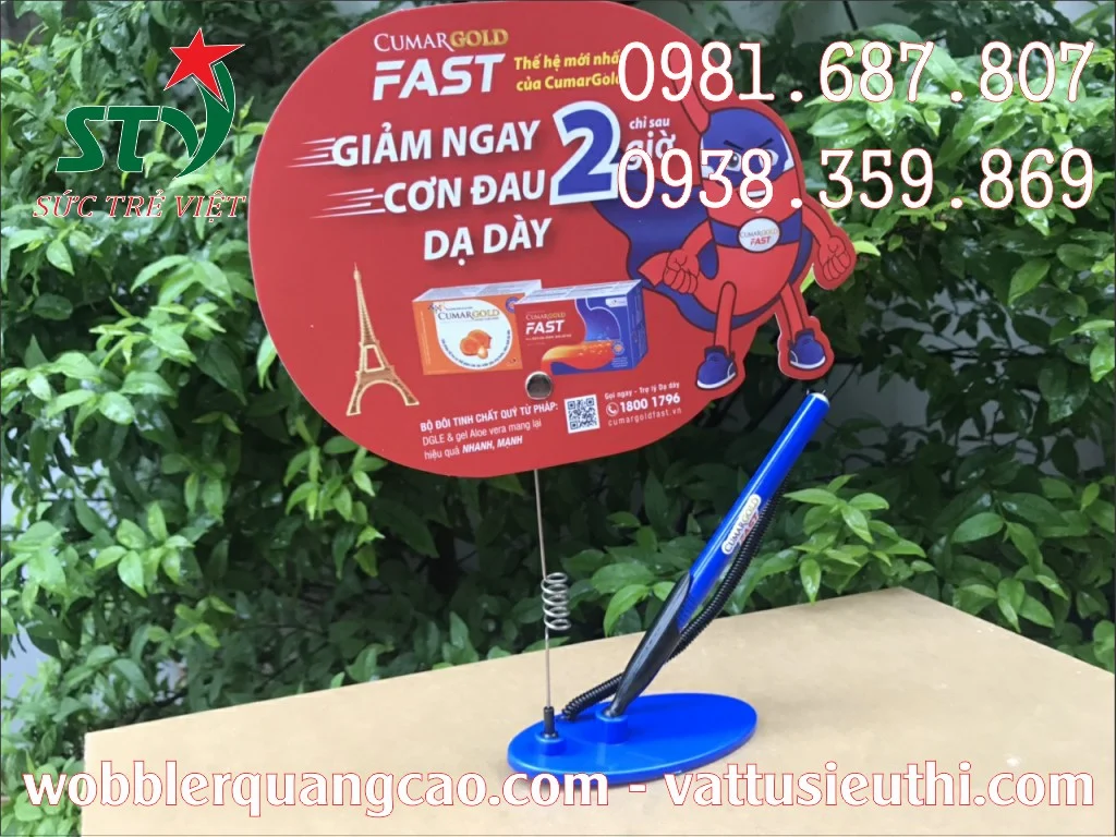 Wobbler để bàn có bút bi STV309