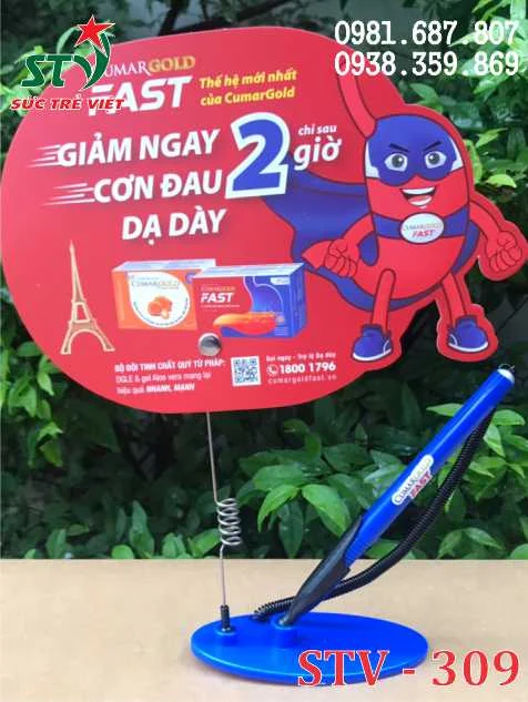 Wobbler để bàn có bút bi STV309