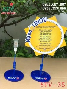 Wobbler để bàn ngân hàng BIDV STV35