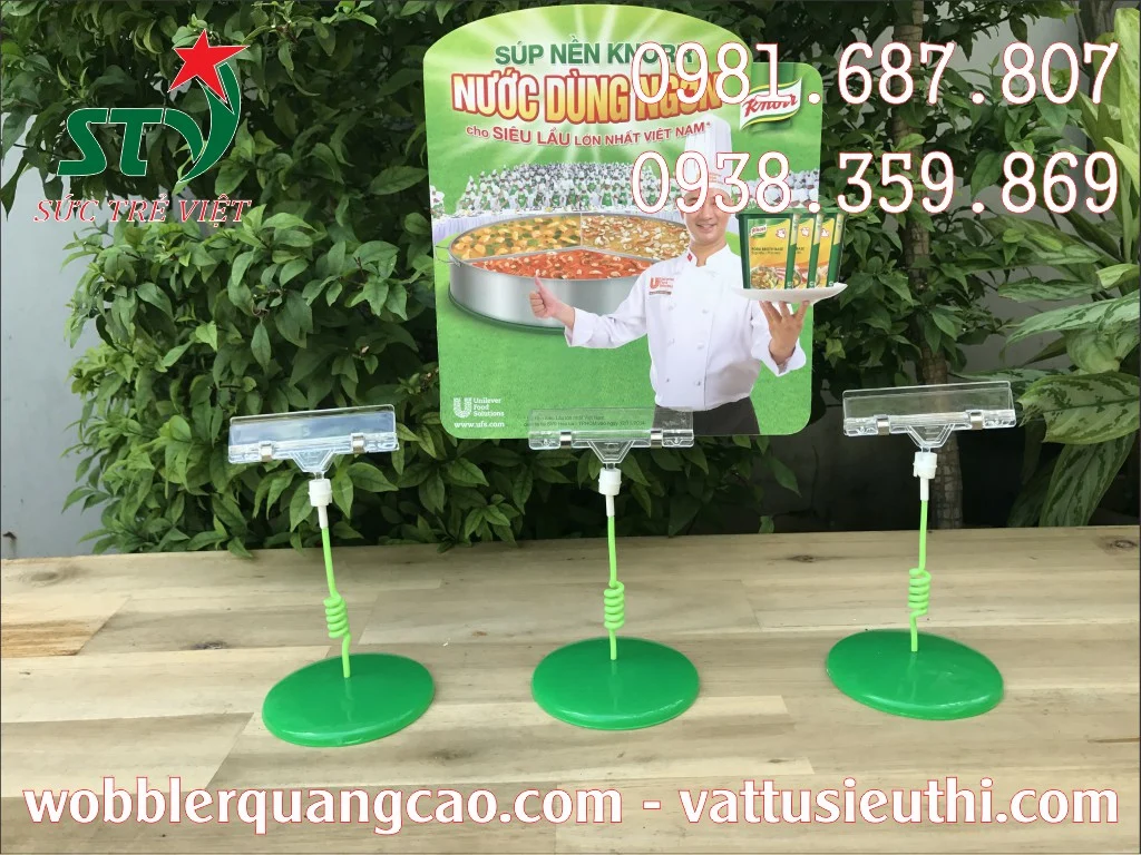 Chân đế quảng cáo kẹp 8cm