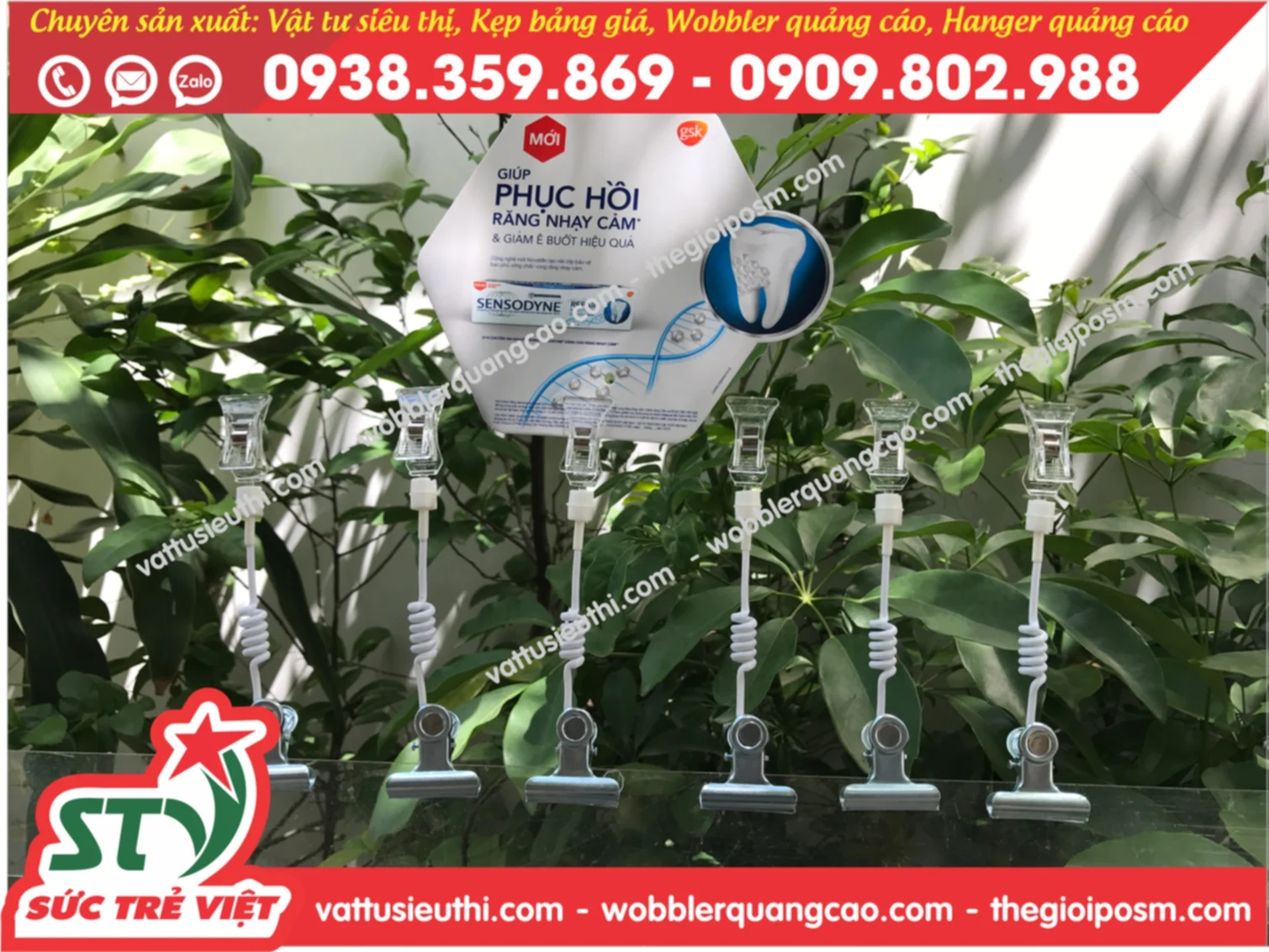 Kẹp lò xo 2 đầu quảng cáo