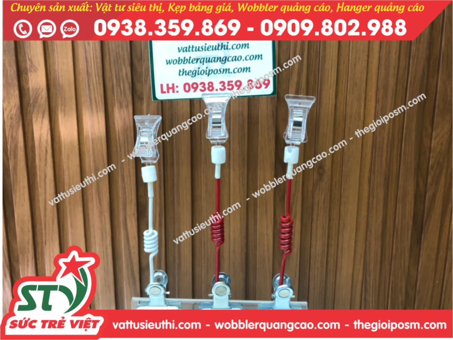 Kẹp lò xo bọc nhựa 2 đầu