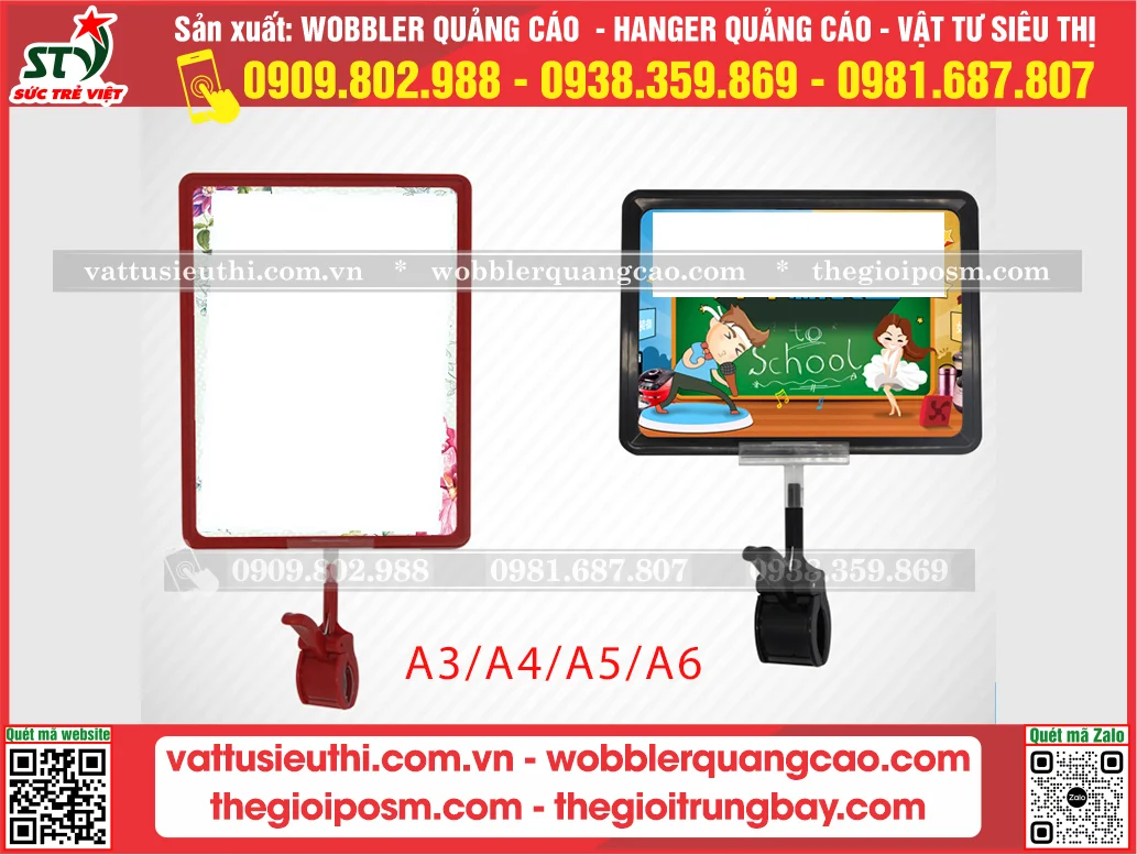Kẹp khung bảng giá 10