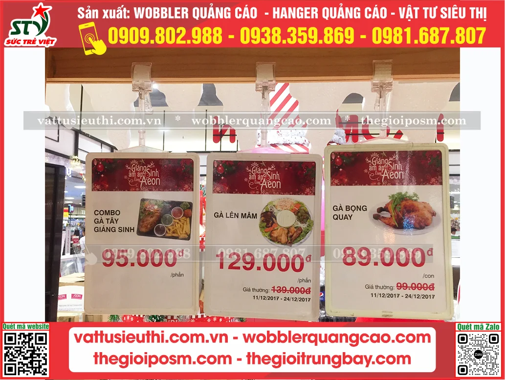 Kẹp khung bảng giá 12
