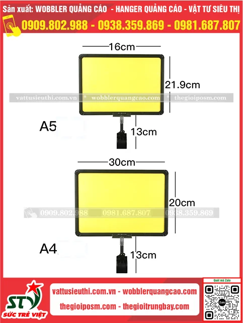 Kẹp khung bảng giá 21