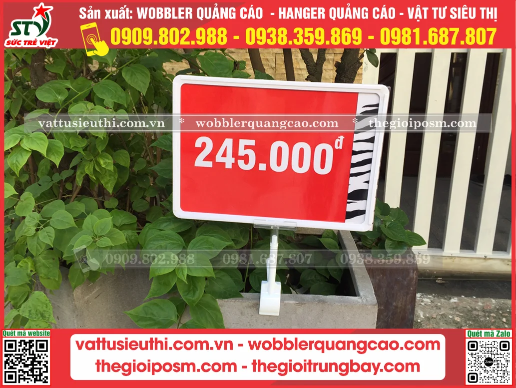 Kẹp khung bảng giá 3 