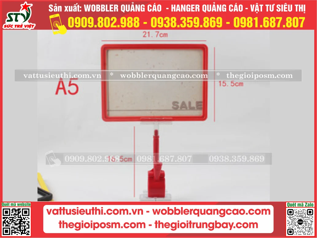 Kẹp khung bảng giá 5