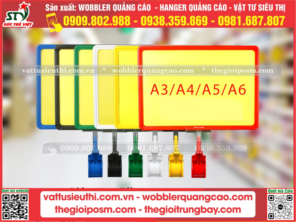 Kẹp khung bảng giá 7