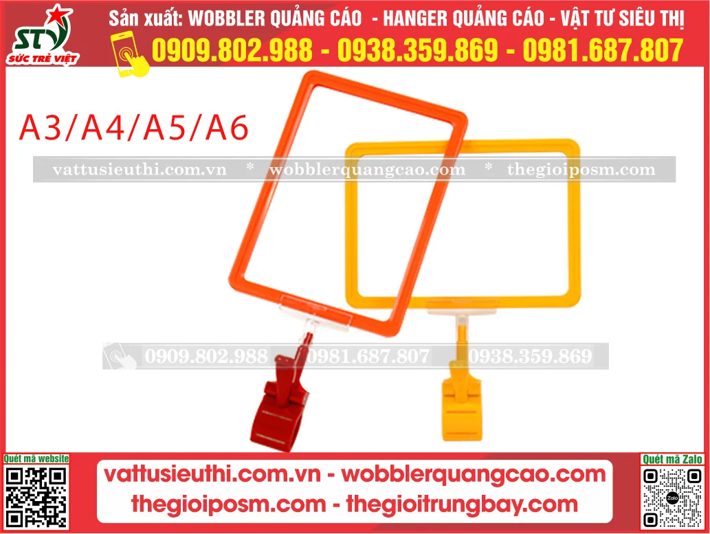Kẹp khung bảng giá 8