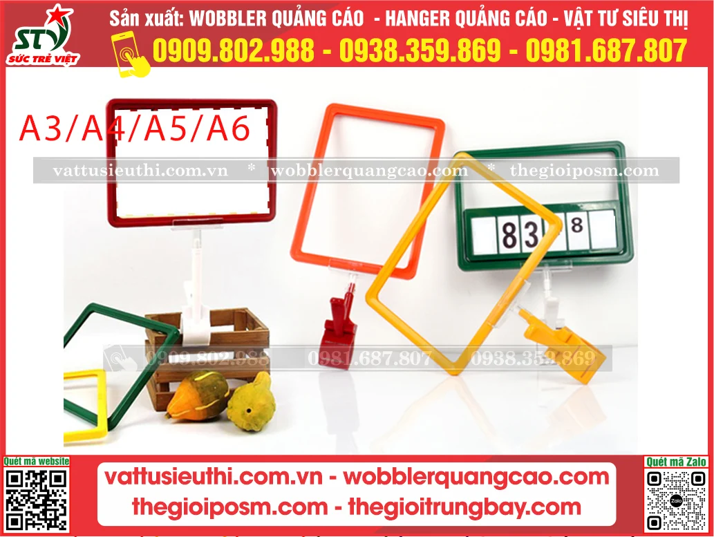 Kẹp khung bảng giá 9