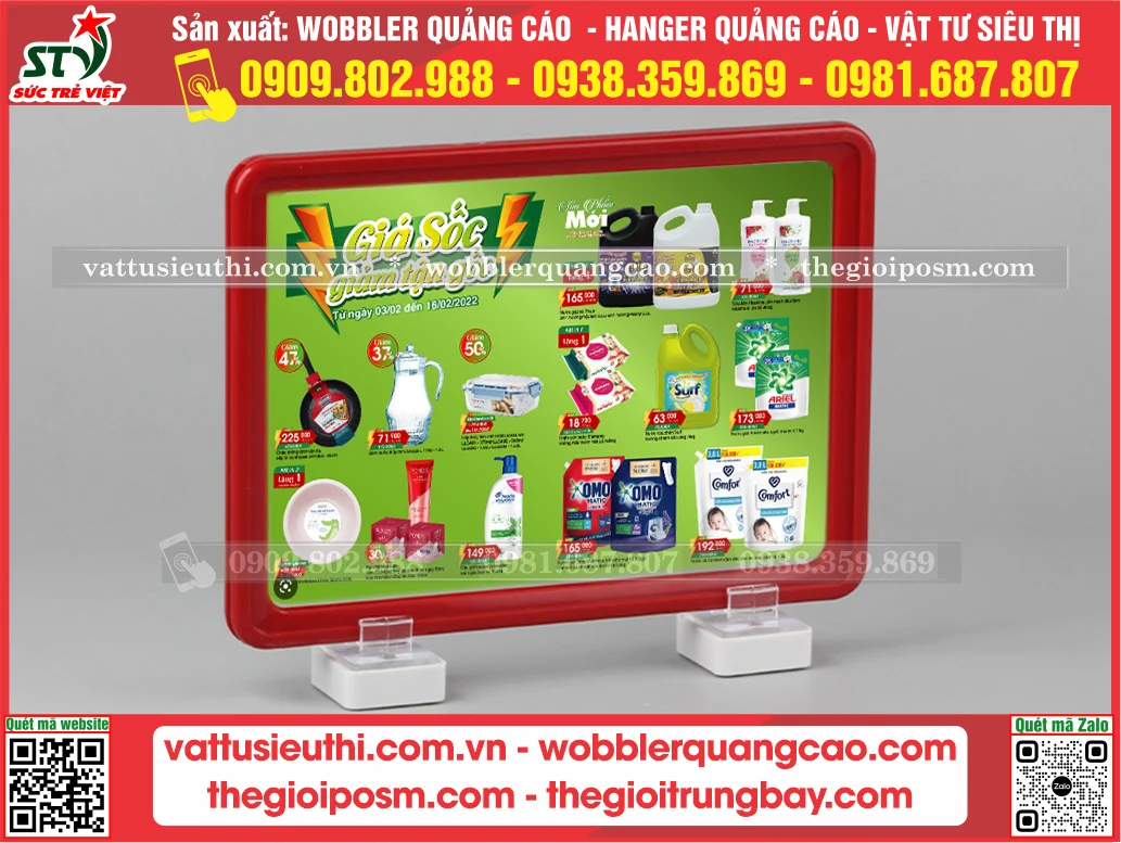 Khung bảng giá đế nam châm 2
