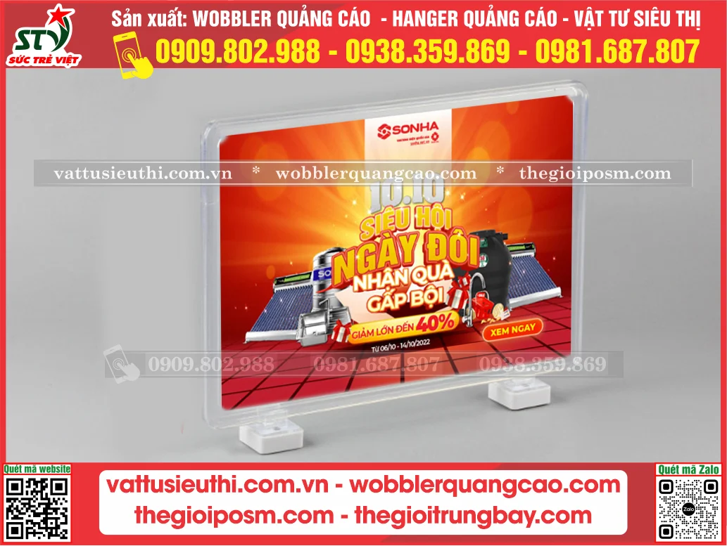 Khung bảng giá đế nam châm 3