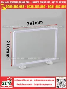 Khung bảng giá siêu thị gắn đế nam châm A4
